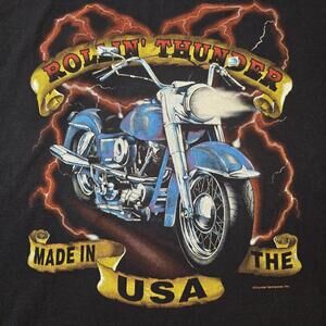 Vintage Sturgis Motorcycle Rally Shirt Mens XL Rolling Thunder USA 2008 Biker
